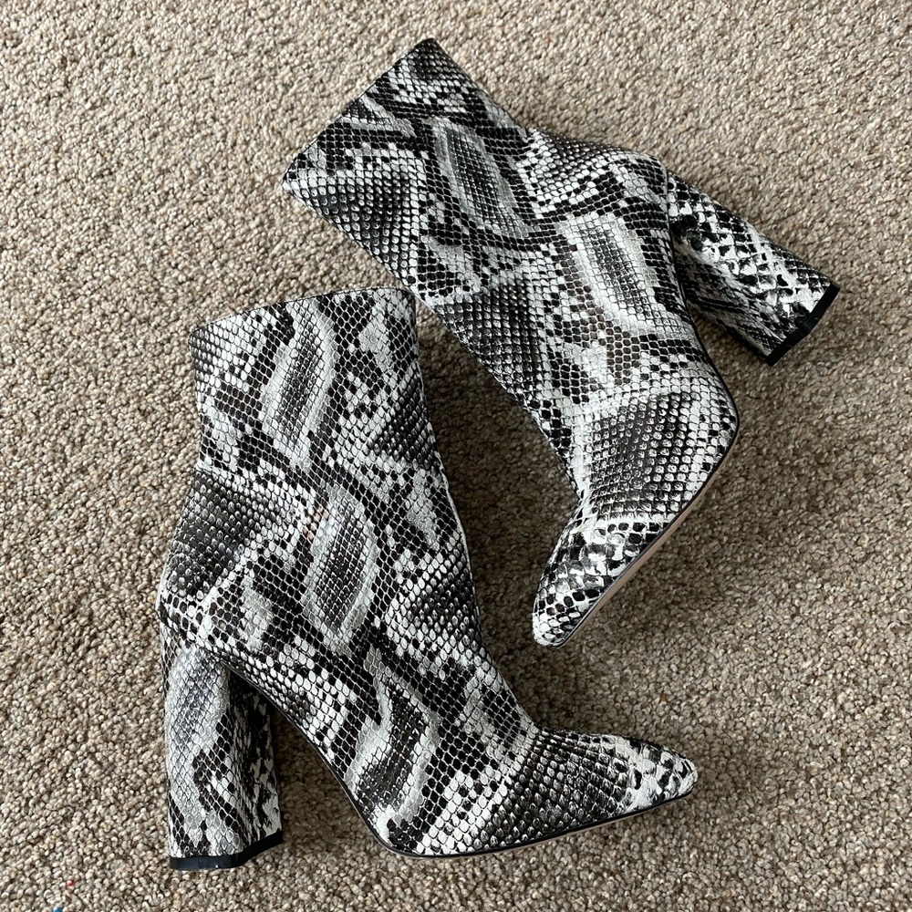 PLT snakeskin boots